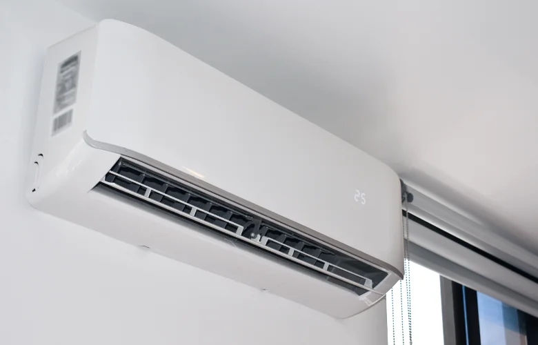 DVO technician servicing mini-split unit in Mesquite, TX